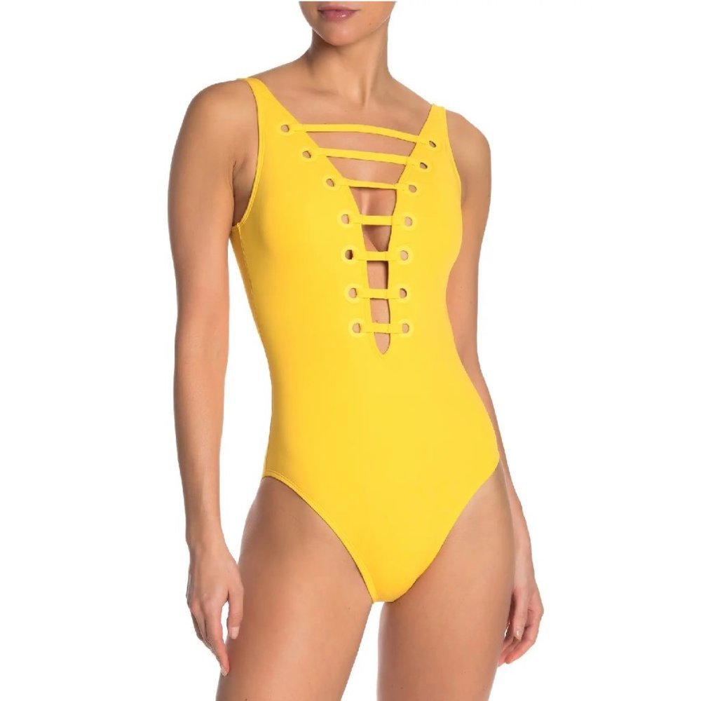 Bleu by Rod Beattie Plunging Strappy Swimsuit